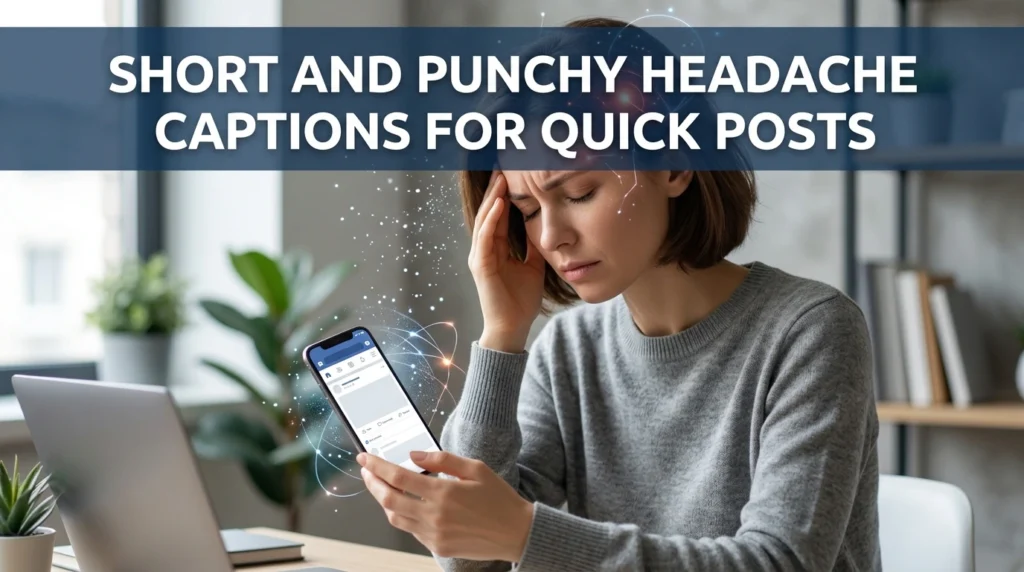 Short And Punchy Headache Captions For Quick Posts