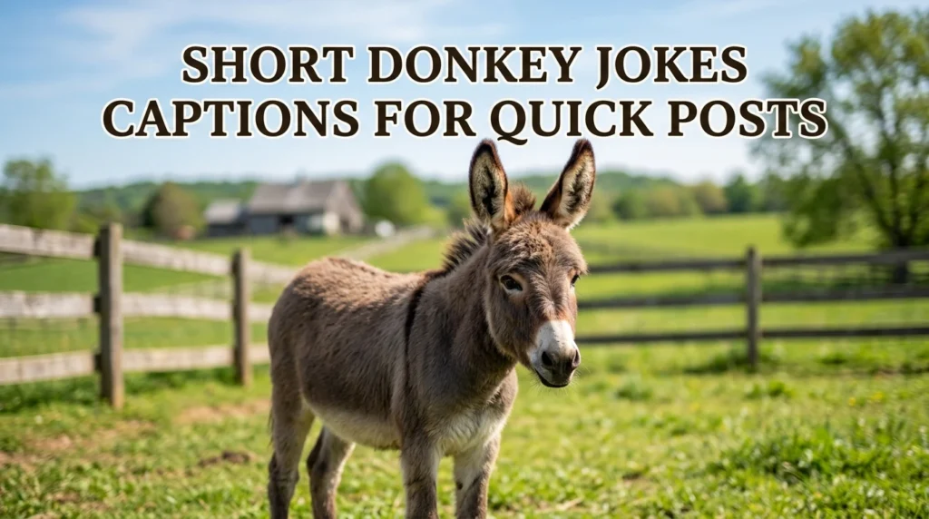 Short Donkey Jokes Captions for Quick Posts