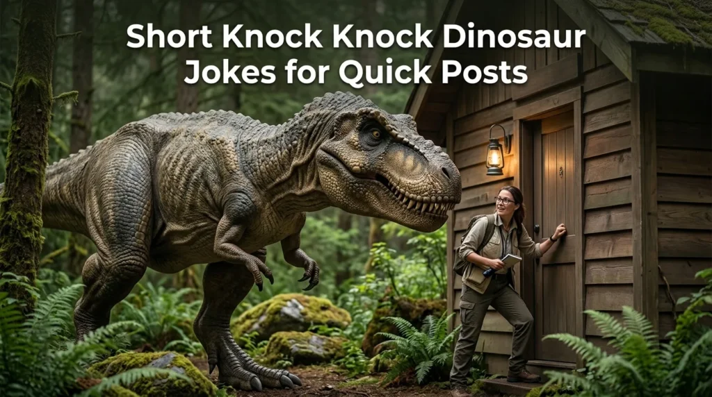 Short Knock Knock Dinosaur Jokes for Quick Posts