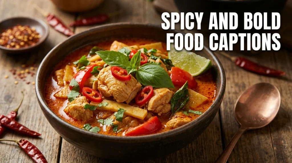 Spicy And Bold Food Captions