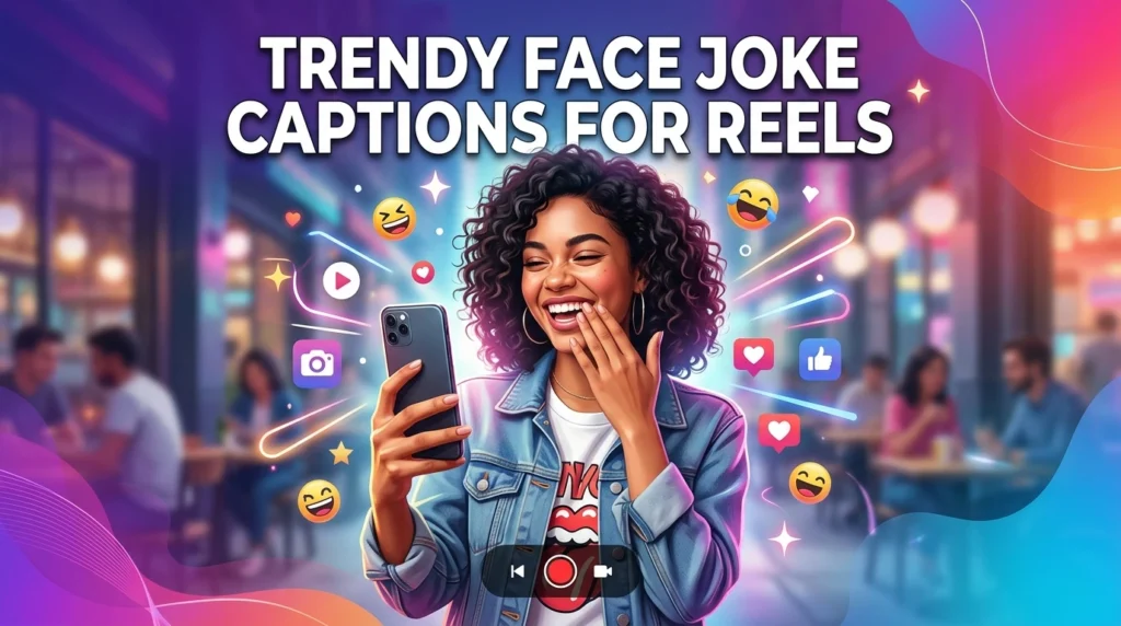 Trendy Face Joke Captions For Reels