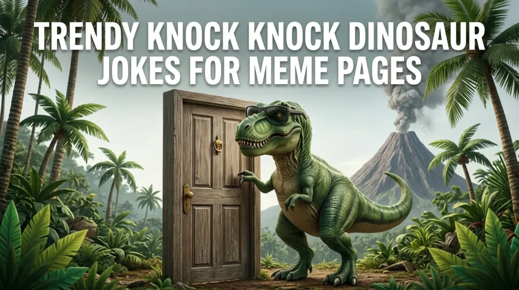 Trendy Knock Knock Dinosaur Jokes for Meme Pages