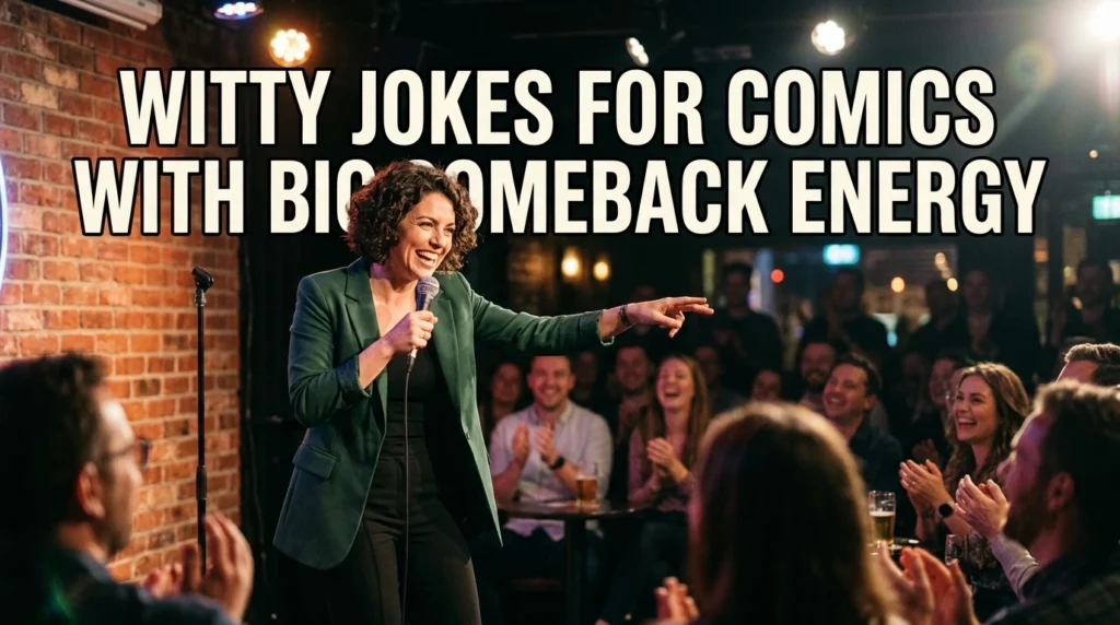 Witty Jokes for Comics With Big Comeback Energy