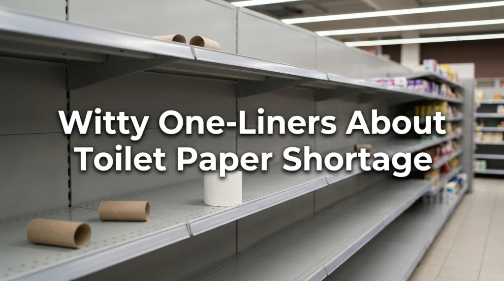 Witty One-Liners About Toilet Paper Shortage