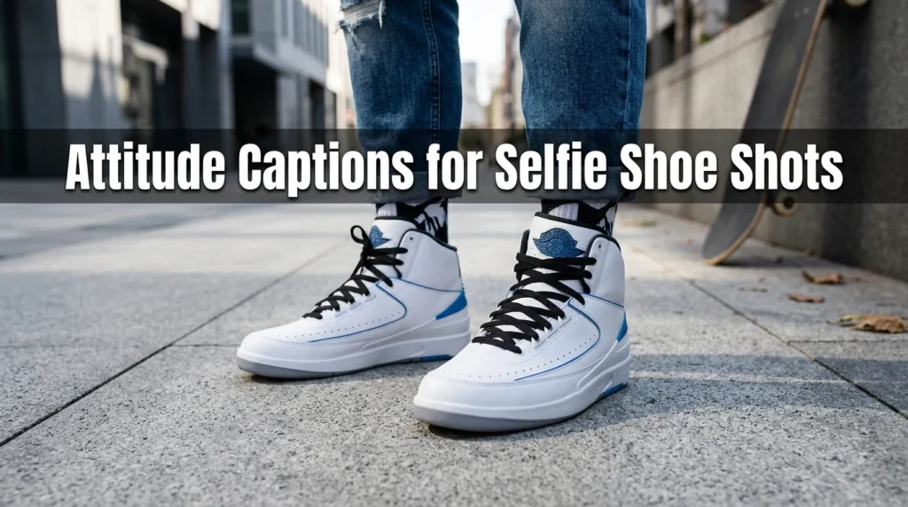 Attitude Captions for Selfie Shoe Shots
