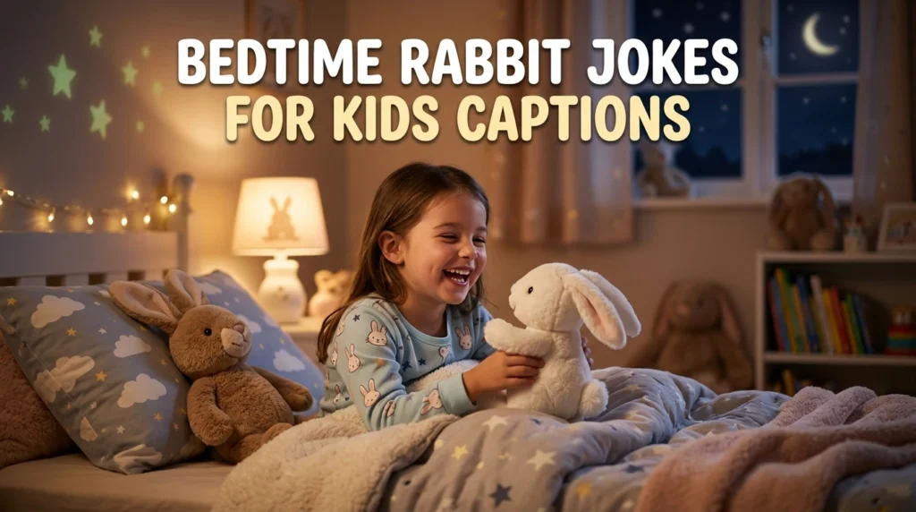 Bedtime Rabbit Jokes for Kids Captions