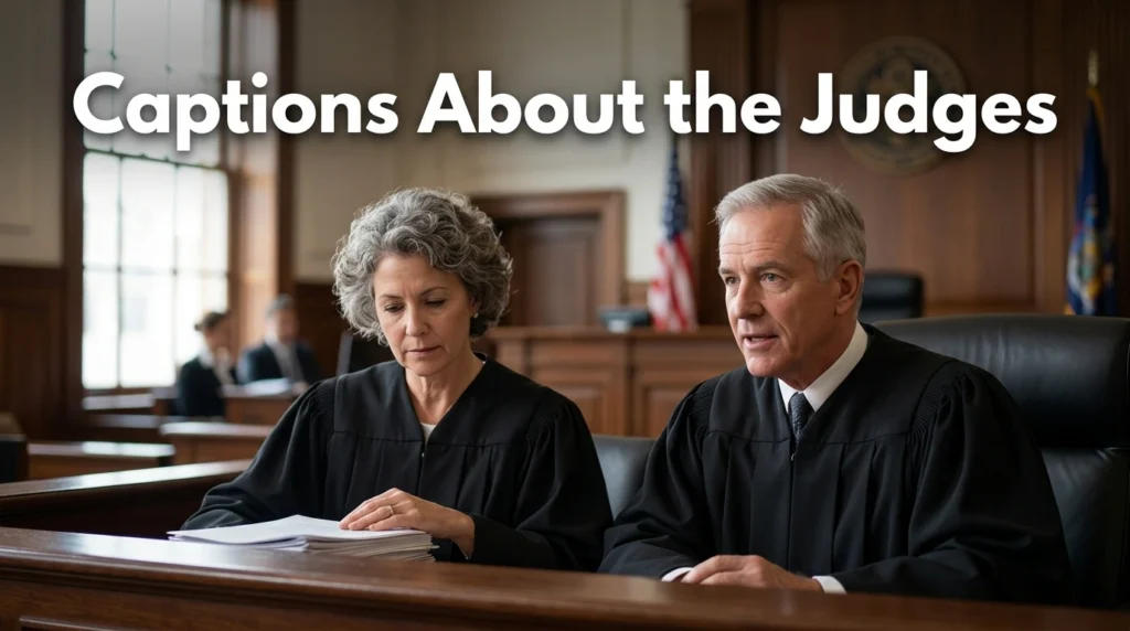 Captions About the Judges