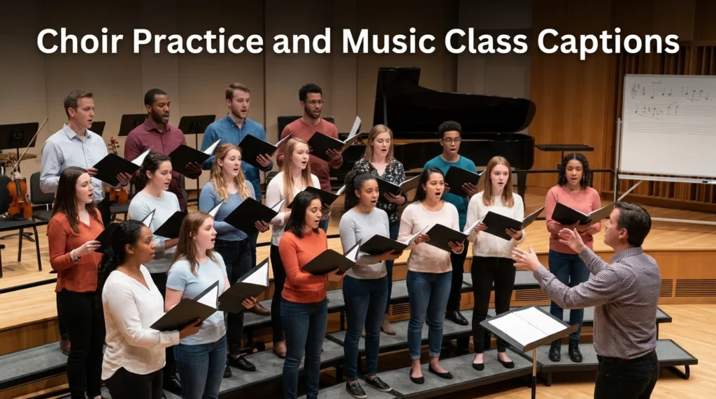Choir Practice and Music Class Captions