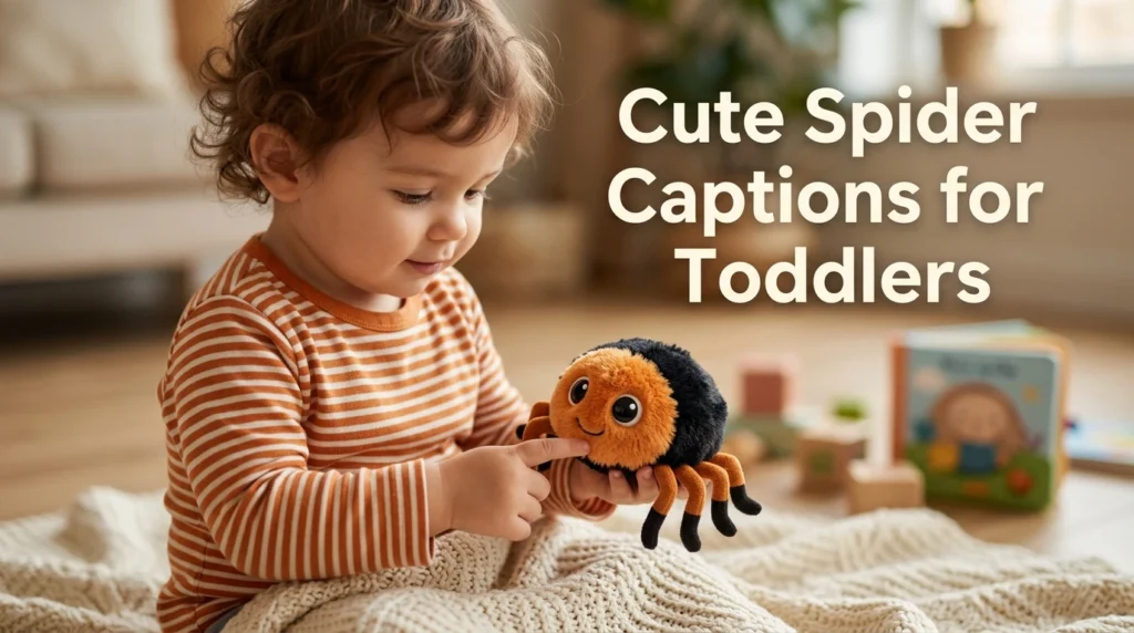 Cute Spider Captions for Toddlers