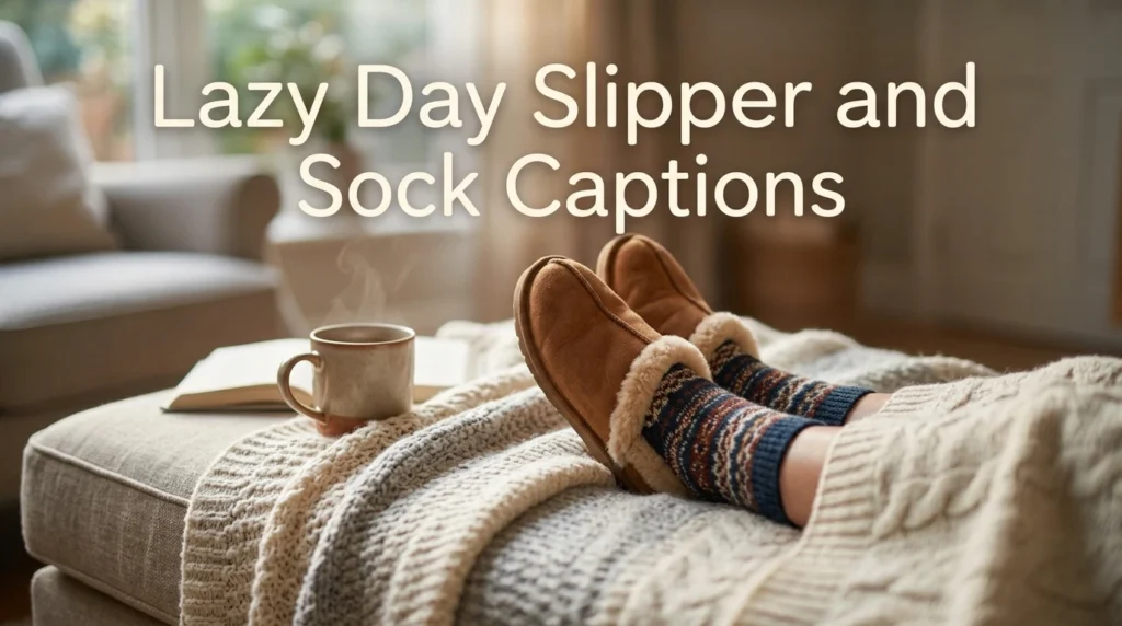 Lazy Day Slipper and Sock Captions