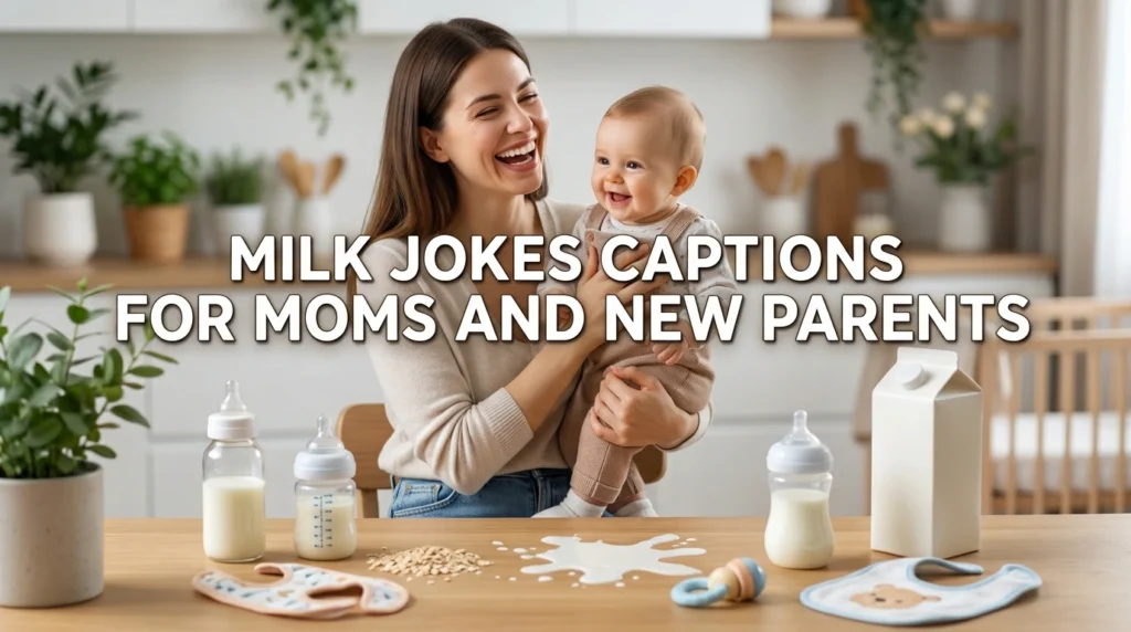Milk Jokes Captions for Moms and New Parents