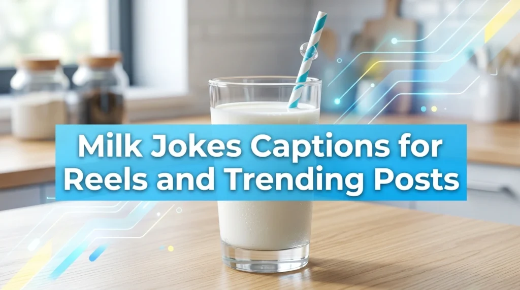 Milk Jokes Captions for Reels and Trending Posts