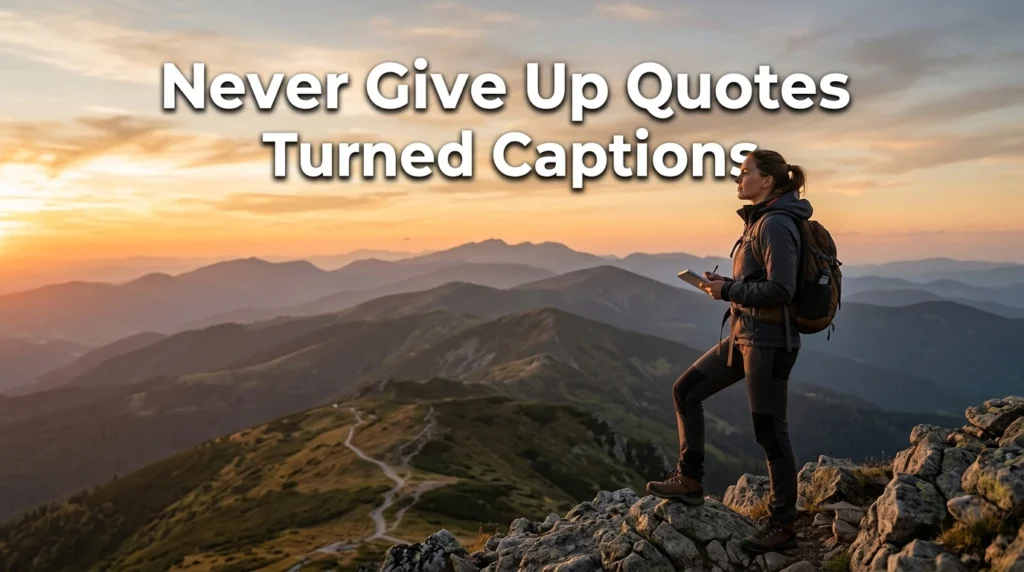 Never Give Up Quotes Turned Captions