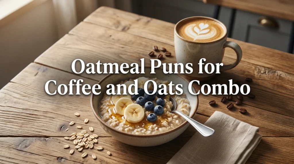 Oatmeal Puns for Coffee and Oats Combo
