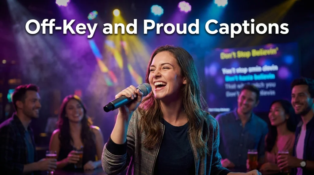 Off-Key and Proud Captions