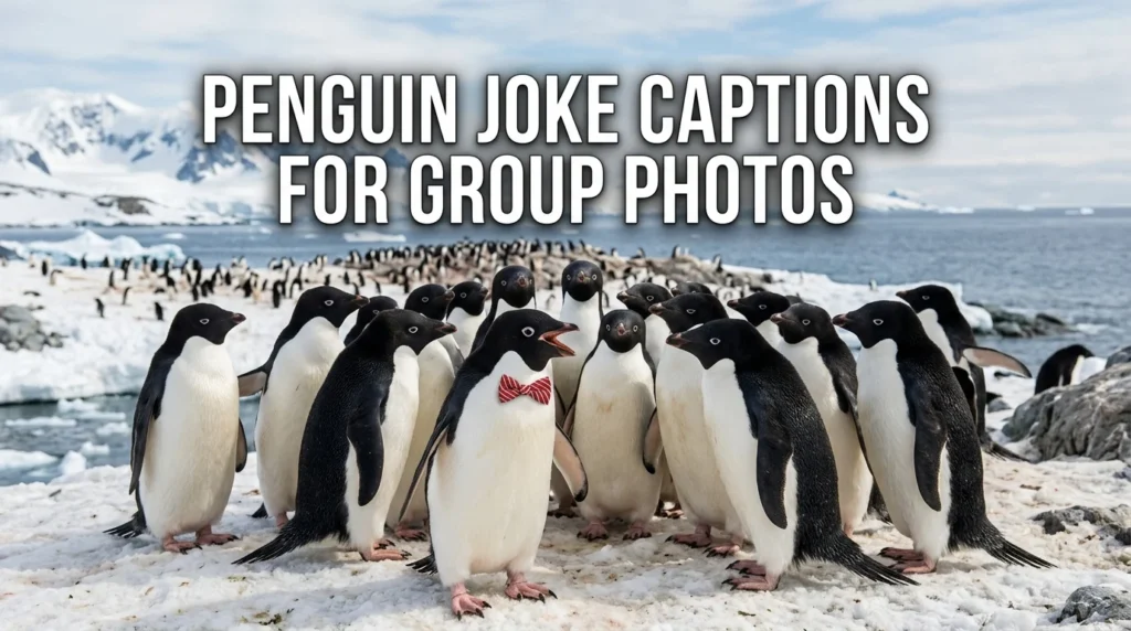 Penguin Joke Captions for Group Photos