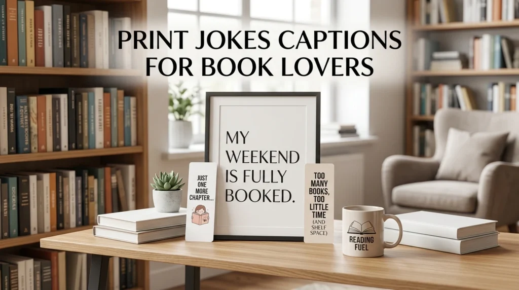 Print Jokes Captions for Book Lovers