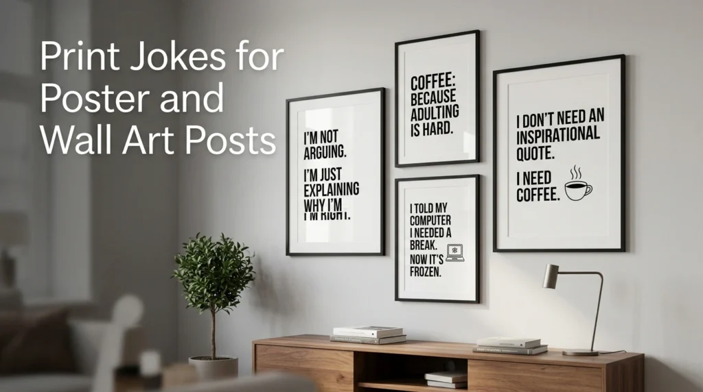Print Jokes for Poster and Wall Art Posts