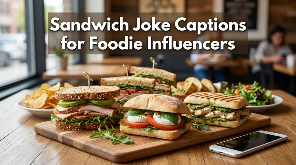 Sandwich Joke Captions for Foodie Influencers