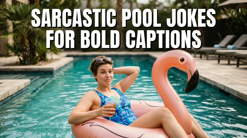 Sarcastic Pool Jokes for Bold Captions