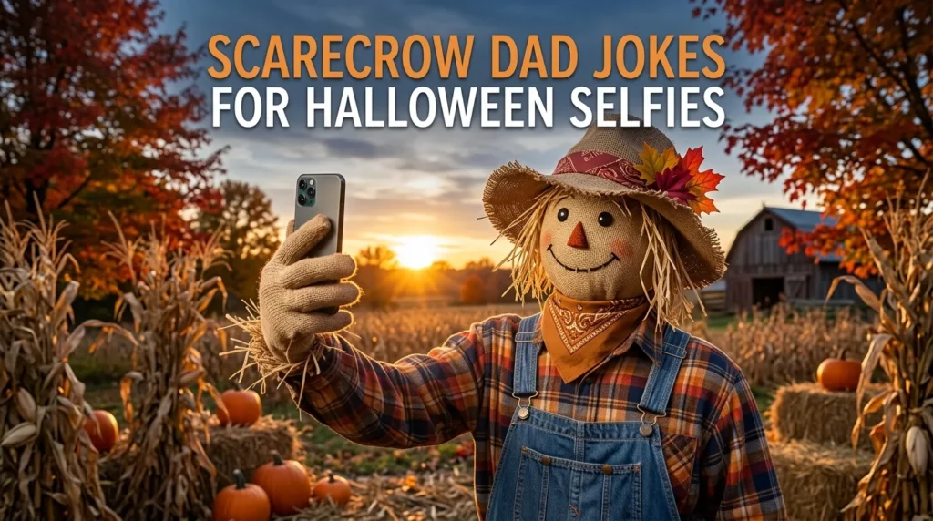 Scarecrow Dad Jokes for Halloween Selfies