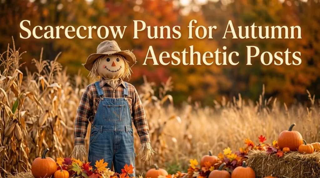 Scarecrow Puns for Autumn Aesthetic Posts