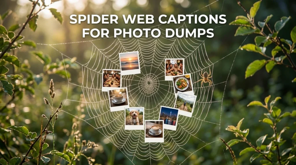 Spider Web Captions for Photo Dumps