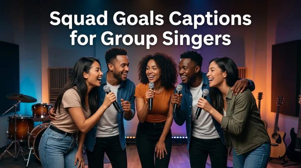 Squad Goals Captions for Group Singers
