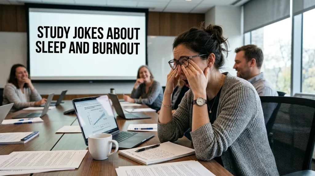 Study Jokes About Sleep and Burnout