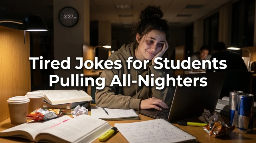 Tired Jokes for Students Pulling All-Nighters