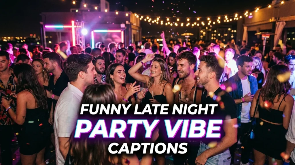 Funny Late Night Party Vibe Captions