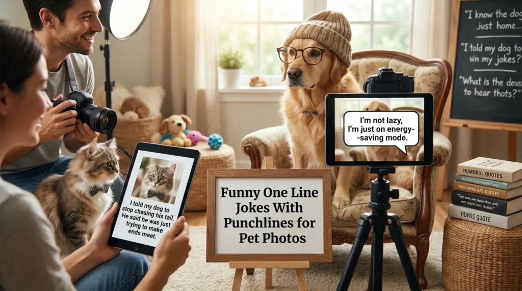 Funny One Line Jokes With Punchlines for Pet Photos