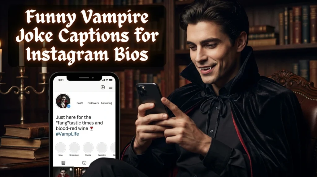 Funny Vampire Joke Captions for Instagram Bios