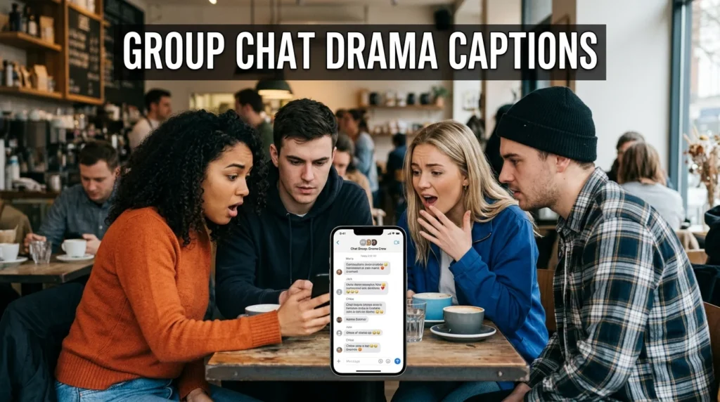 Group Chat Drama Captions