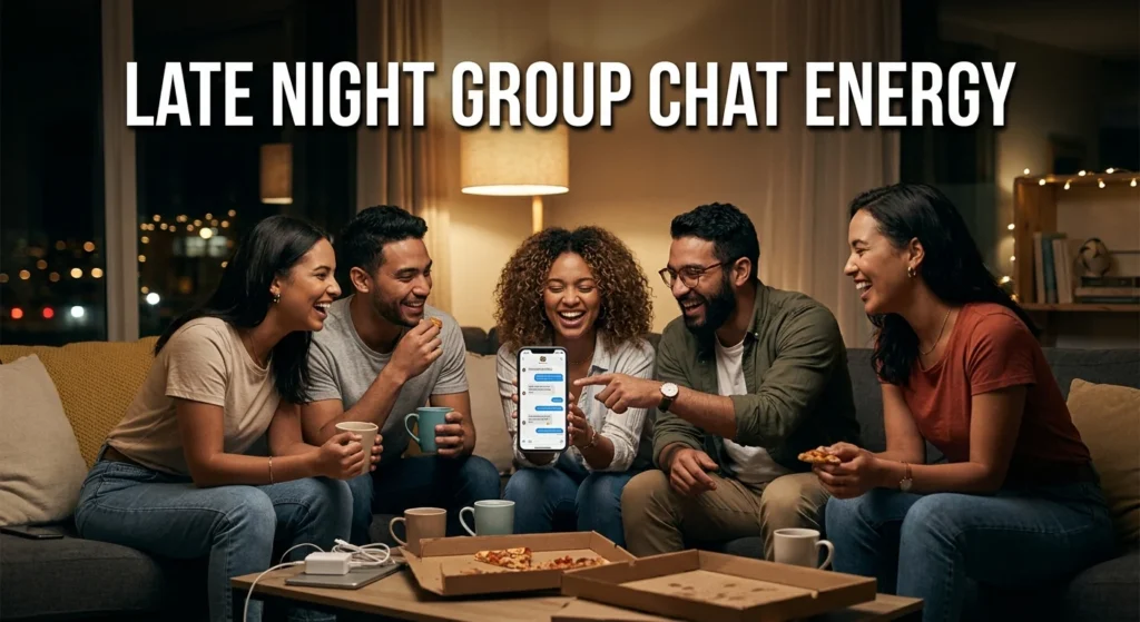 Late Night Group Chat Energy