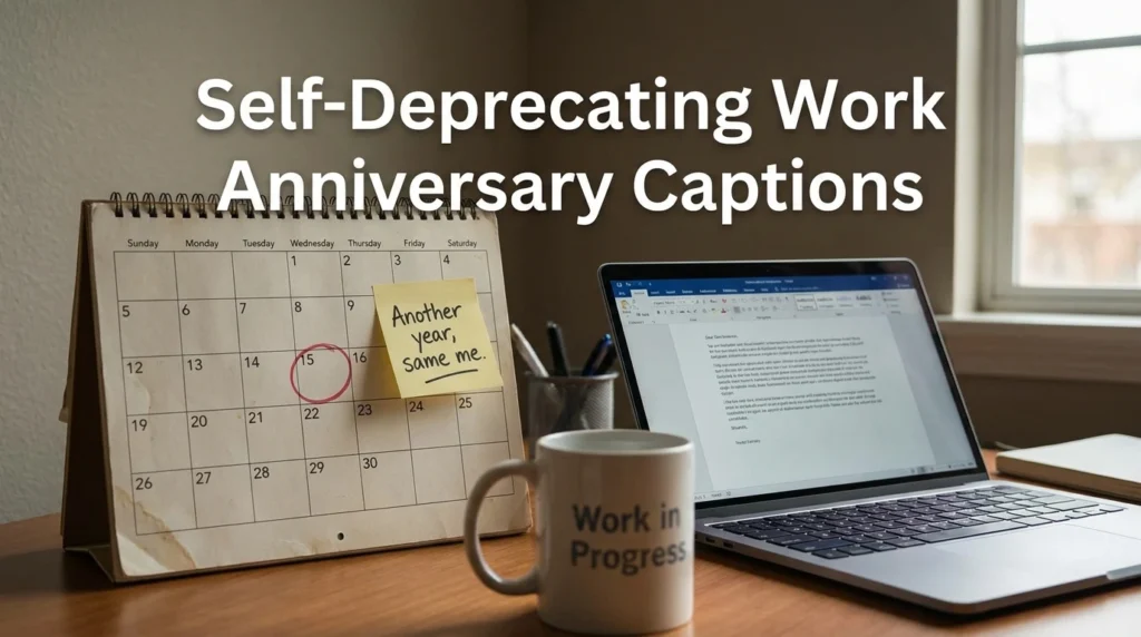 Self-Deprecating Work Anniversary Captions