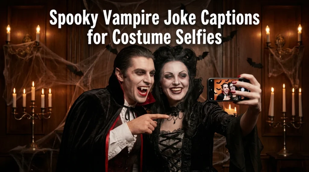 Spooky Vampire Joke Captions for Costume Selfies