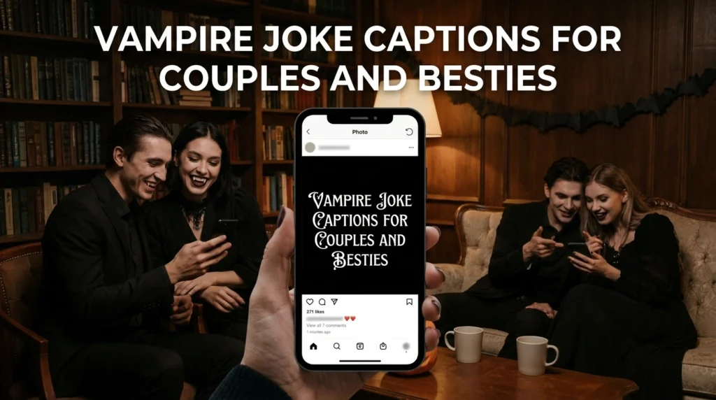 Vampire Joke Captions for Couples and Besties