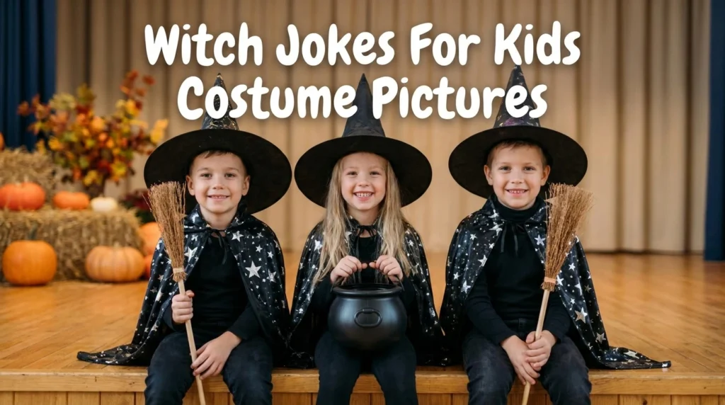Witch Jokes For Kids Group Photo Captions