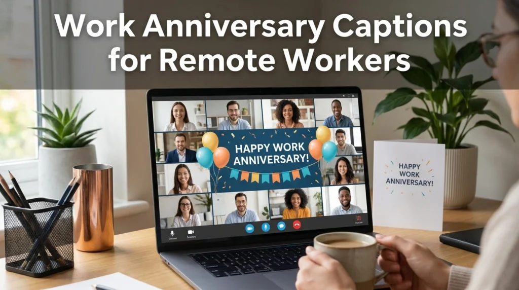 Work Anniversary Captions for Remote Workers